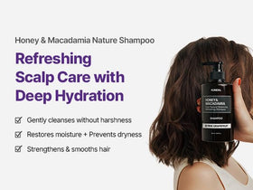 KUNDAL macadamia oil detail highlighting nourishing oil and deep conditioning benefit