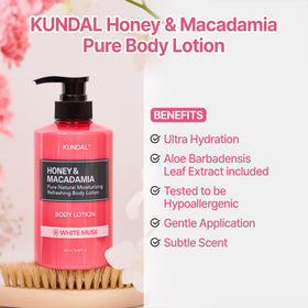 KUNDAL pump dispenser close-up for easy daily application benefit