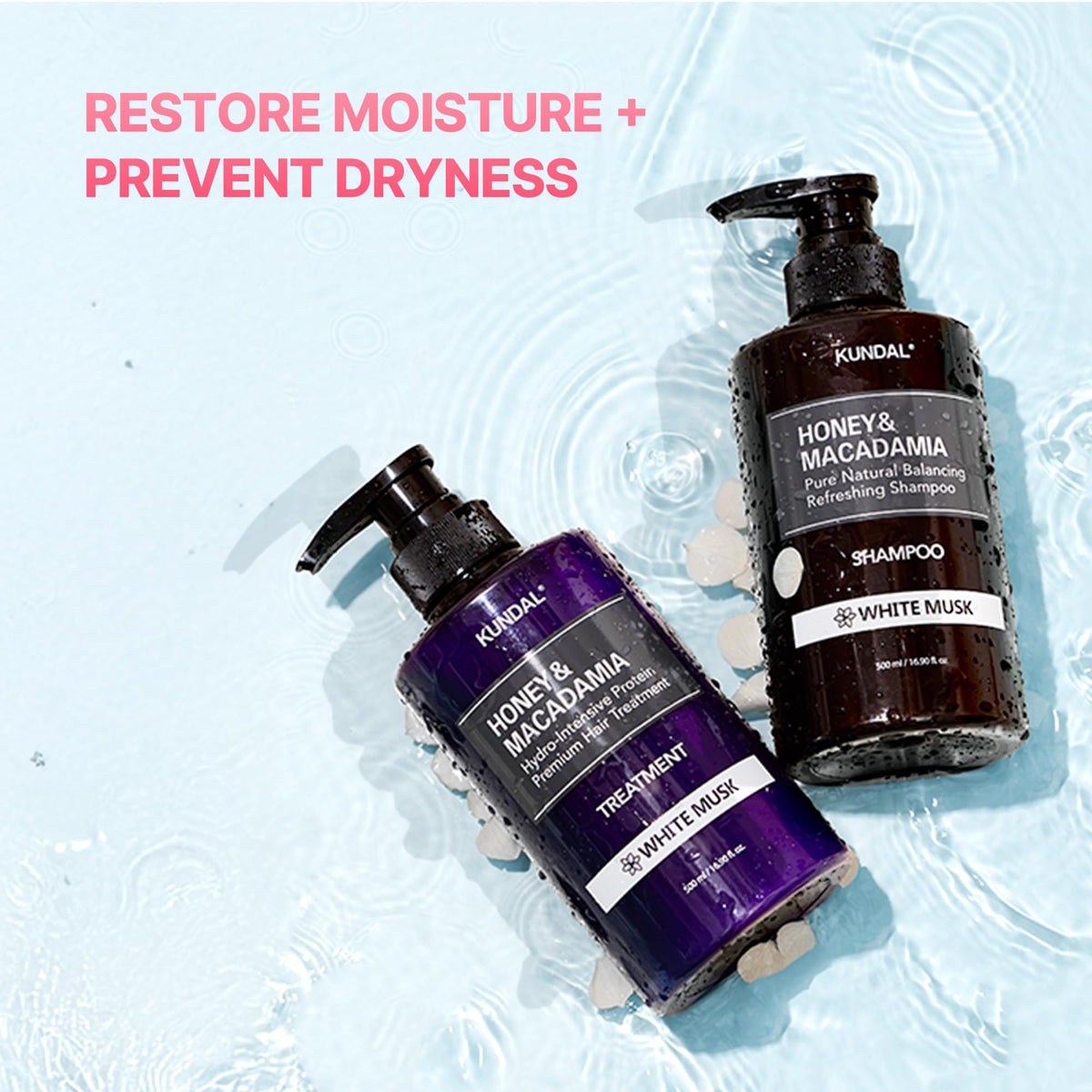 KUNDAL shampoo cream texture on palm illustrating rich moisturizing lather