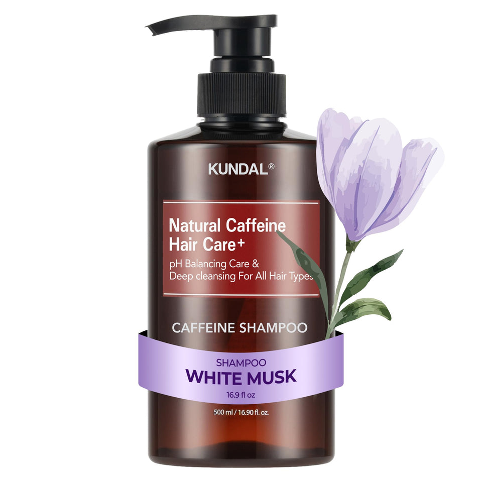 KUNDAL front bottle showing White Musk label and elegant design benefit scent