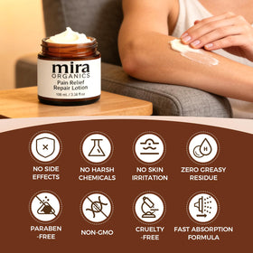 KUNLEN lotion applied to wrist illustrating targeted relief and smooth application