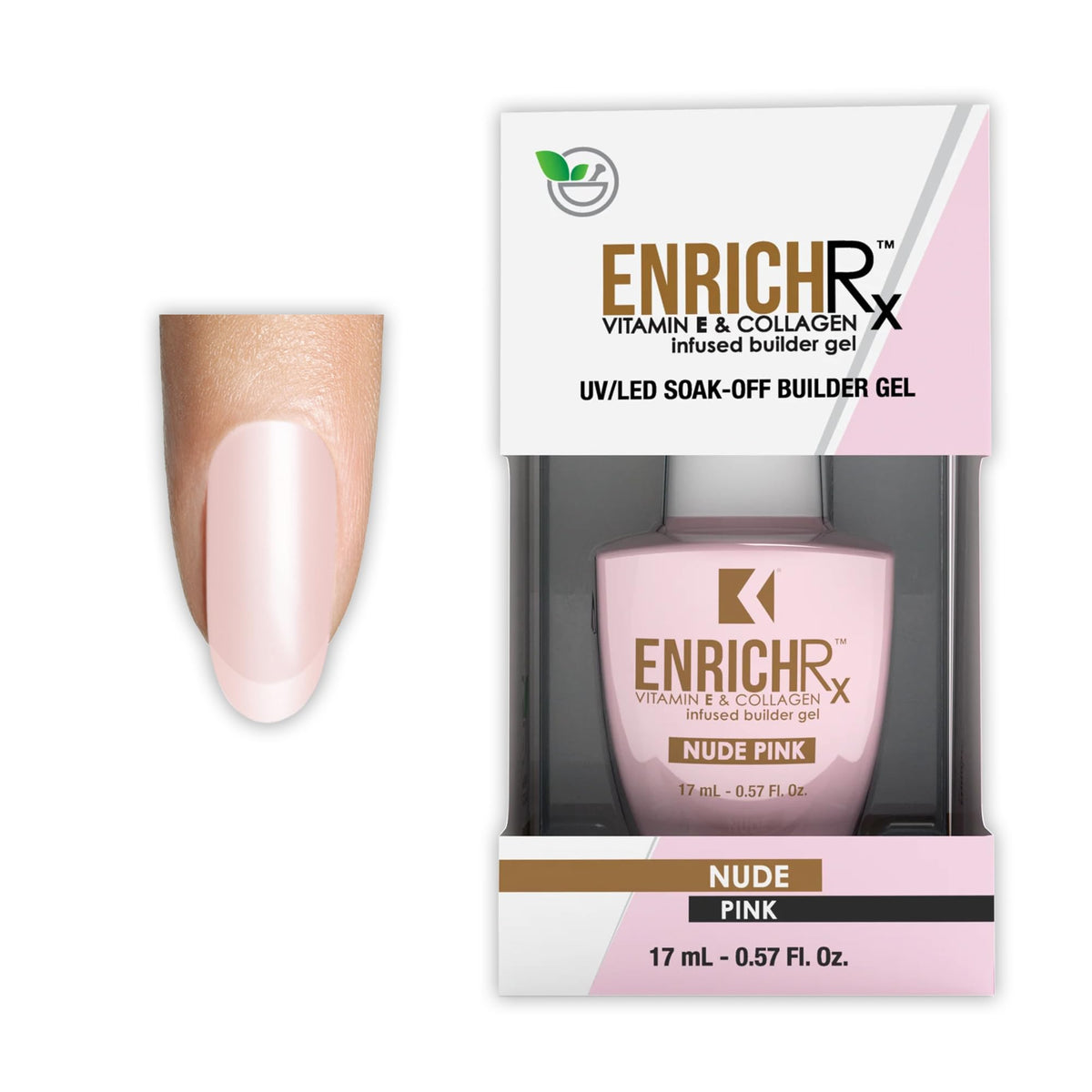 KUPA front bottle shot showing nude pink builder gel and clear branding for easy identification