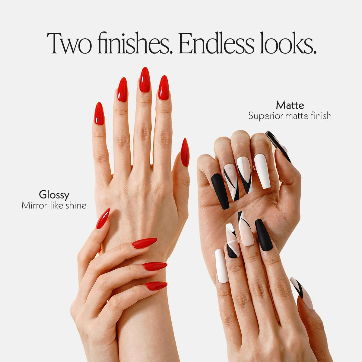 KUPA Gelfinity cured nail gloss demonstrating high-shine finish benefit