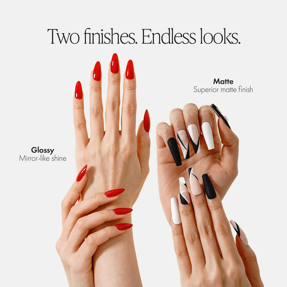 KUPA GelFinity cured nail swatch with glass-like shine and chip resistance