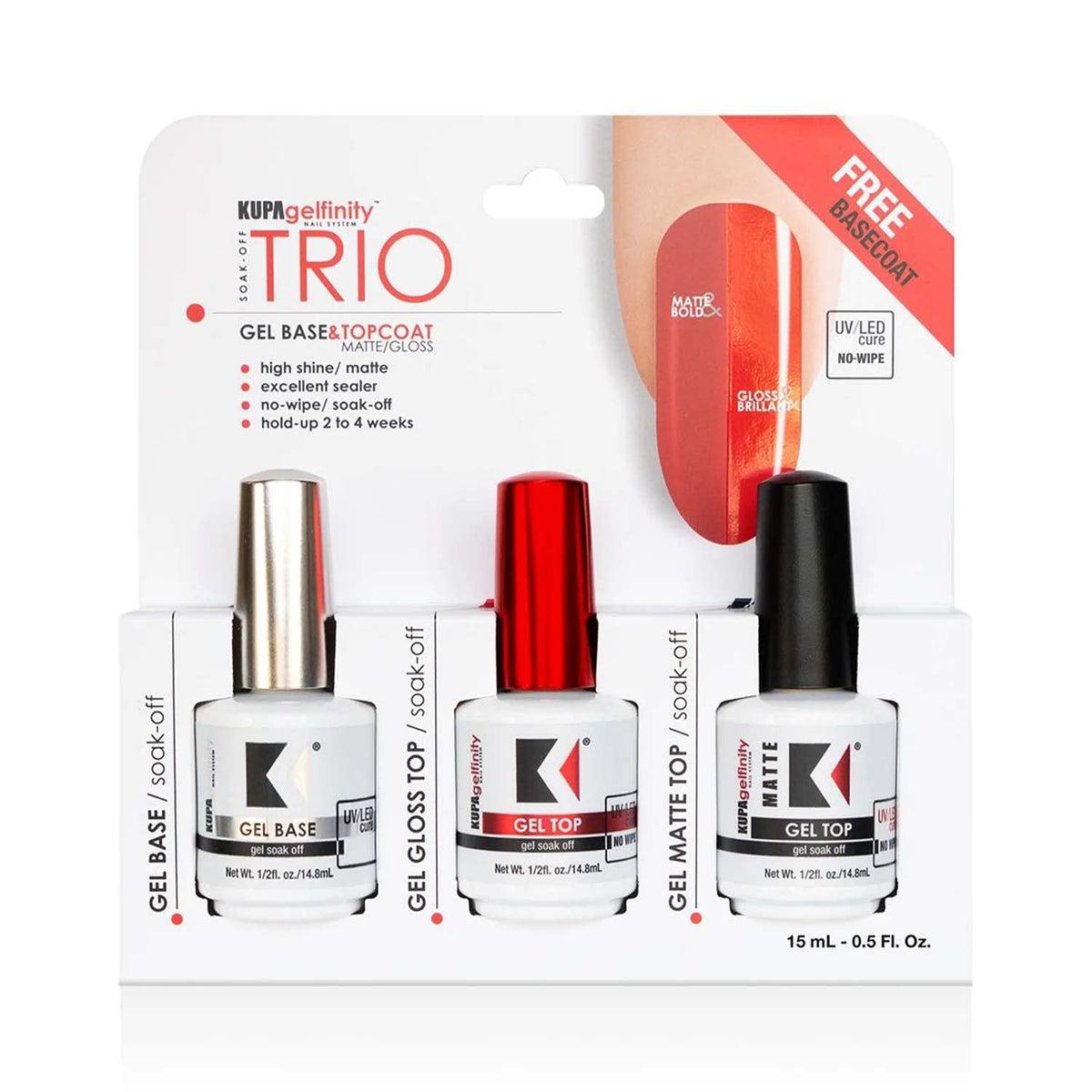 KUPA front packaging showing trio set and benefits