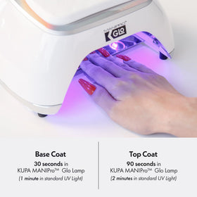 KUPA gel curing under LED lamp for fast reliable cure