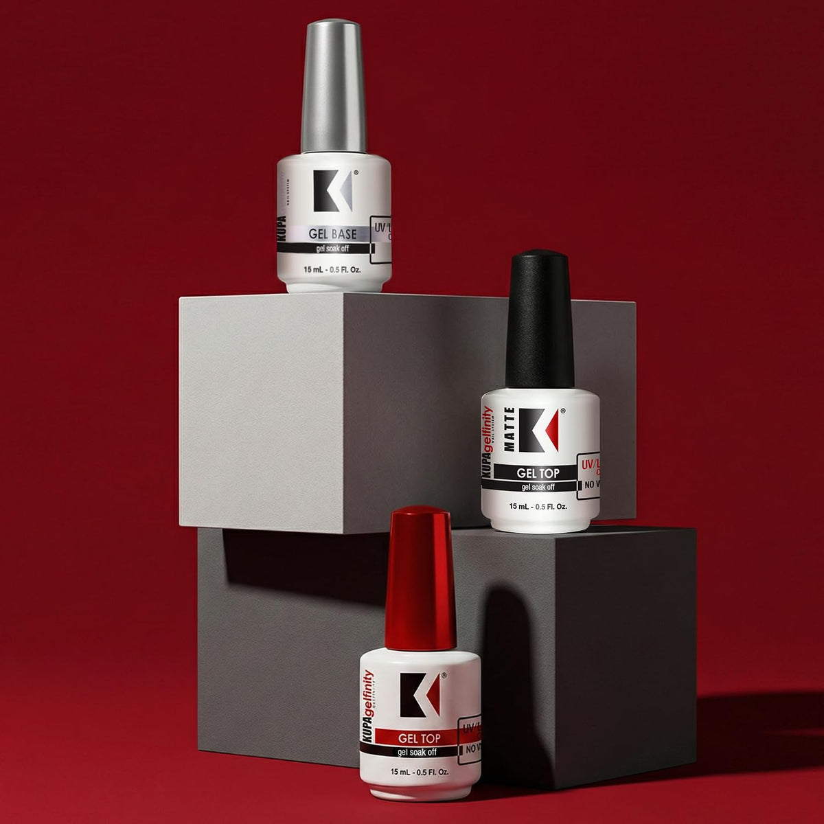 KUPA GelFinity removal soak setup showing safe soak‑off removal and easy maintenance