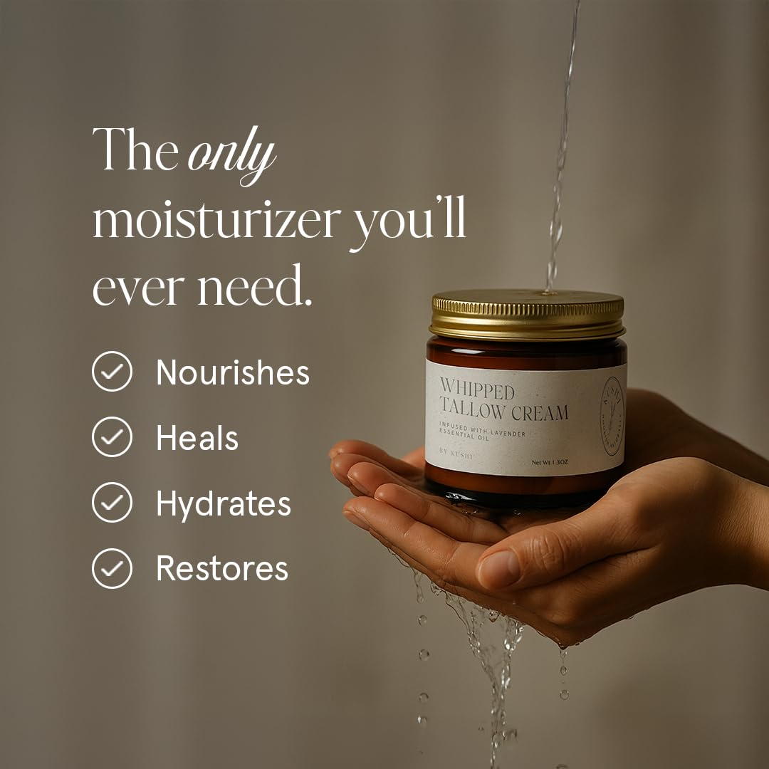 KUSHI whipped texture close-up demonstrating creamy spreadability and quick absorption