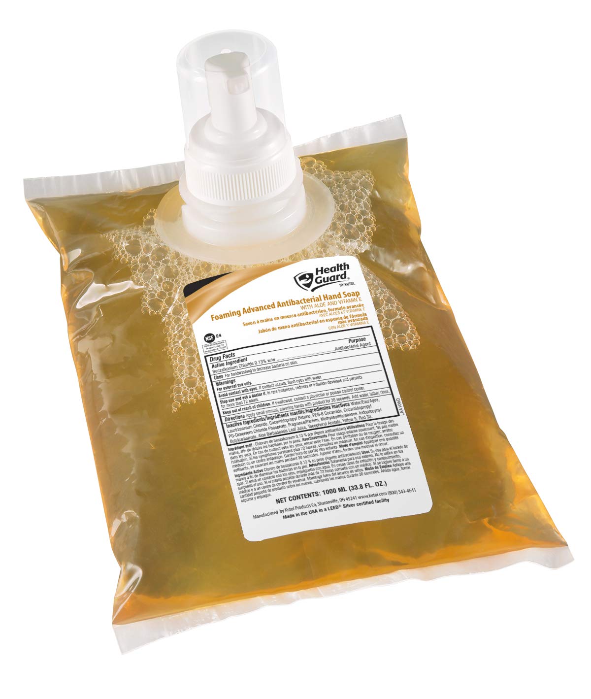 Kutol Health Guard front packaging showing amber bag and Citrus-Spice scent, clear refill benefits