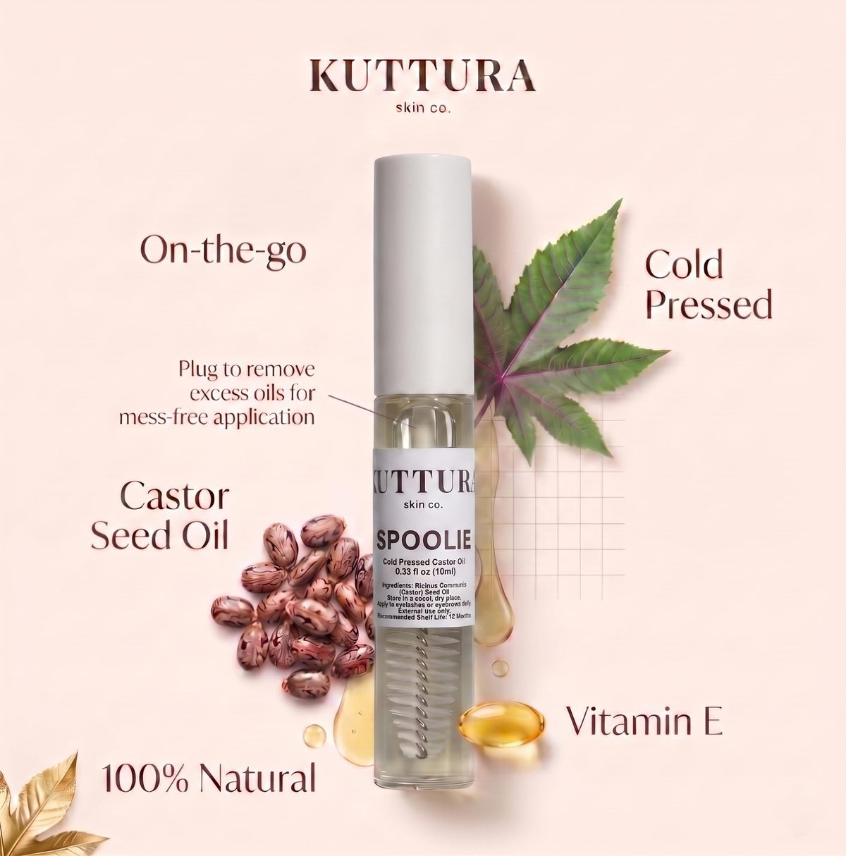 Kuttura Skin Co. inside makeup bag illustrating portable daily care