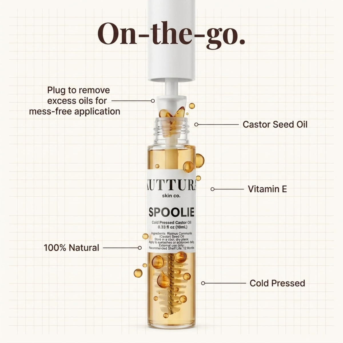 Kuttura Skin Co. oil texture drop highlighting cold-pressed smooth spread