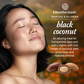 Kuumba Made oil pour texture over skin showing moisturizing finish
