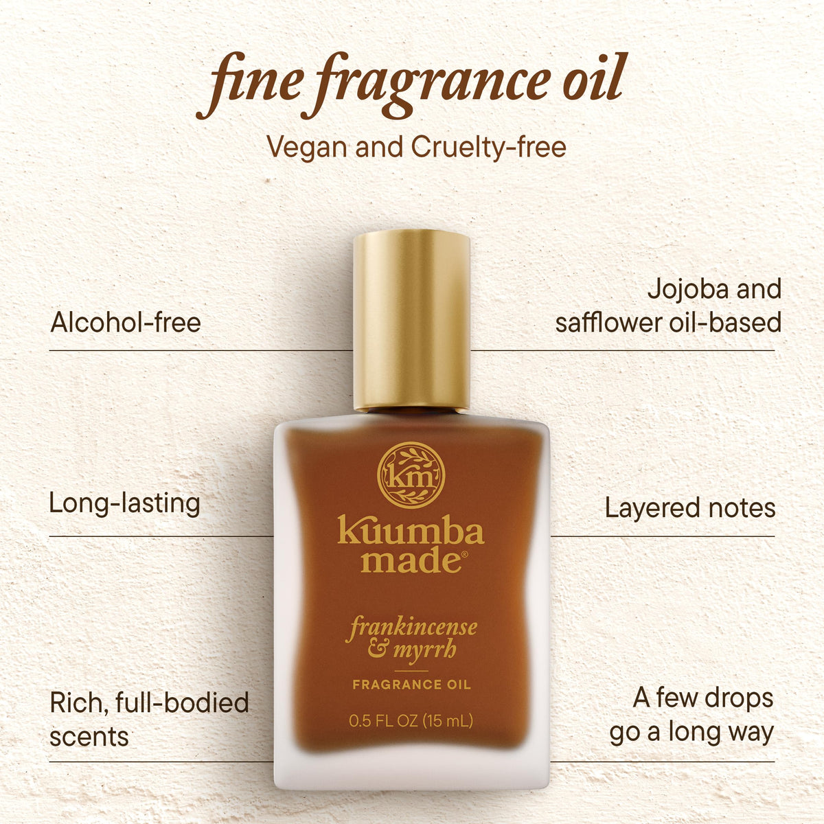 Kuumba Made bottle beside coin to show compact travel-friendly size