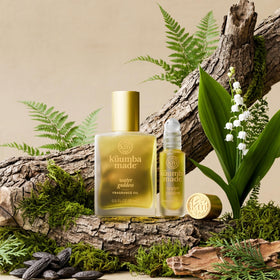 Kuumba Made ingredients label close-up showing vegan, alcohol-free benefit