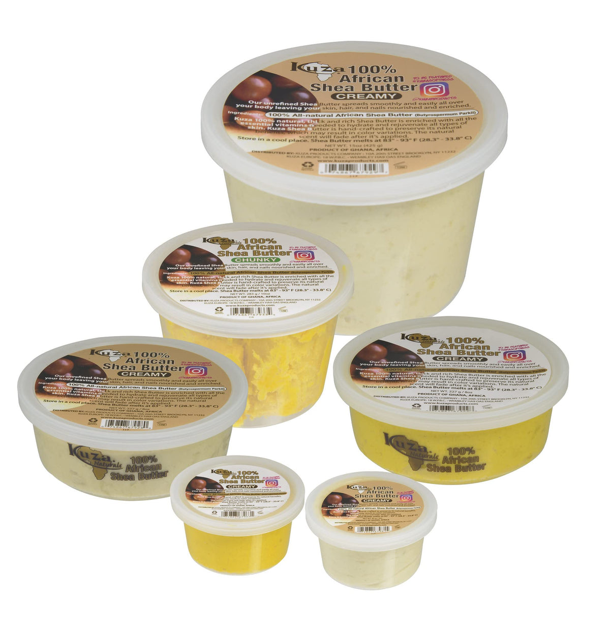 Kuza shea butter on a bathroom vanity styled with towels to suggest daily routine moisturizing benefits