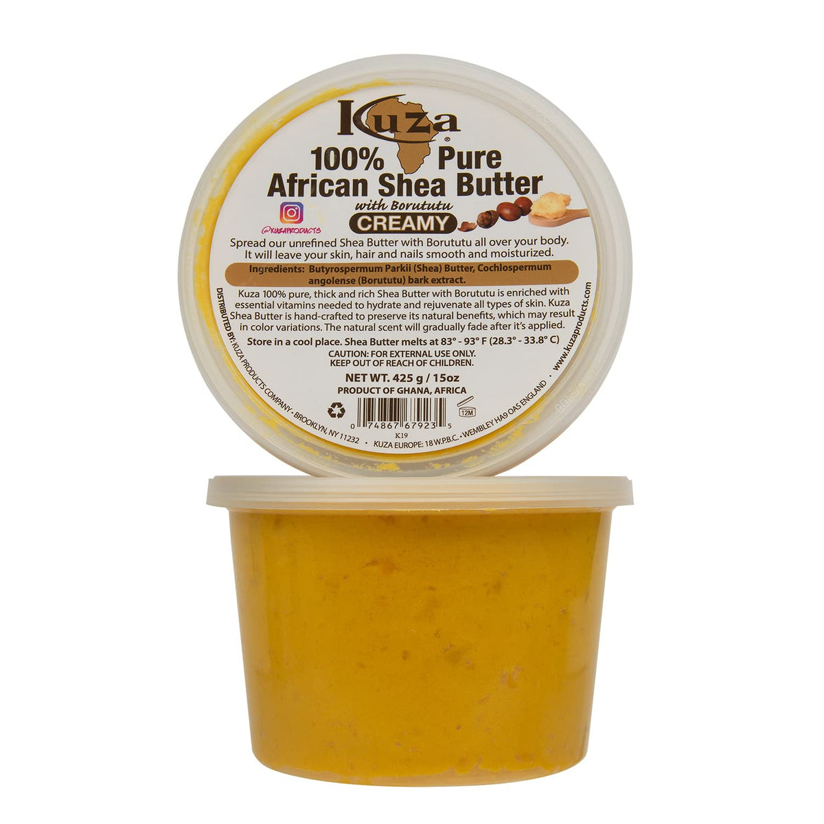 Kuza texture close-up of creamy shea butter showing smooth spreadable consistency and nourishment