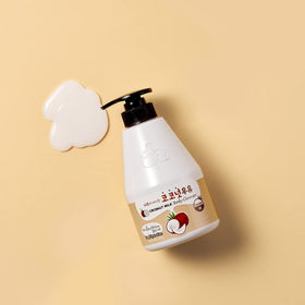 Kwailnara on shower shelf in bathroom lifestyle promoting daily hydration