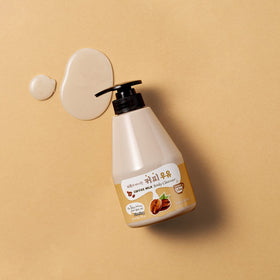 Kwailnara bottle in bathroom lifestyle scene showing refreshing shower benefit