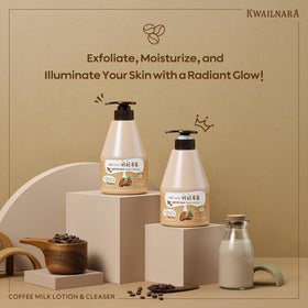 Kwailnara pump nozzle and label close-up highlighting easy dispensing benefit
