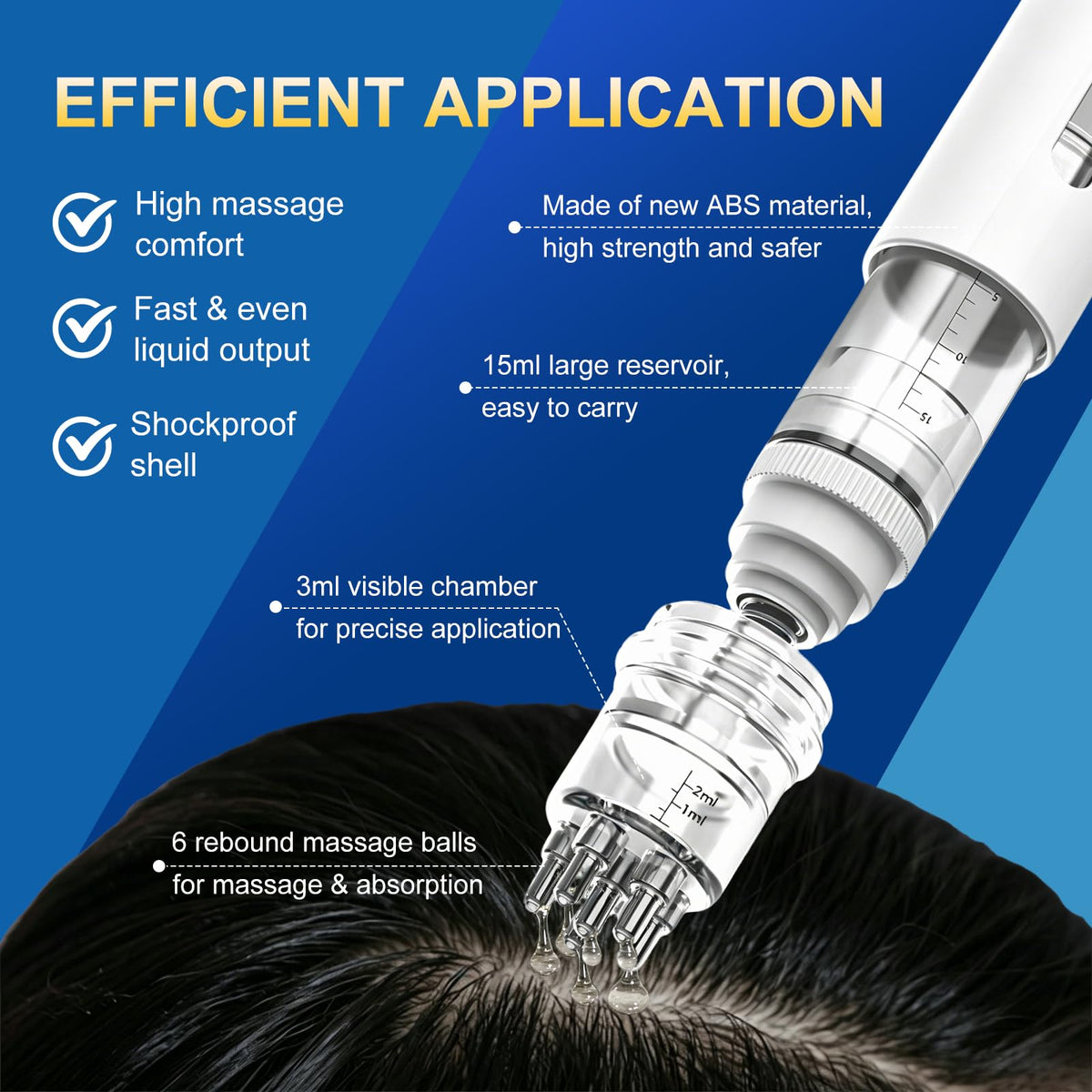 Kweqdsd roll-on applicator close-up for precise, travel-friendly use