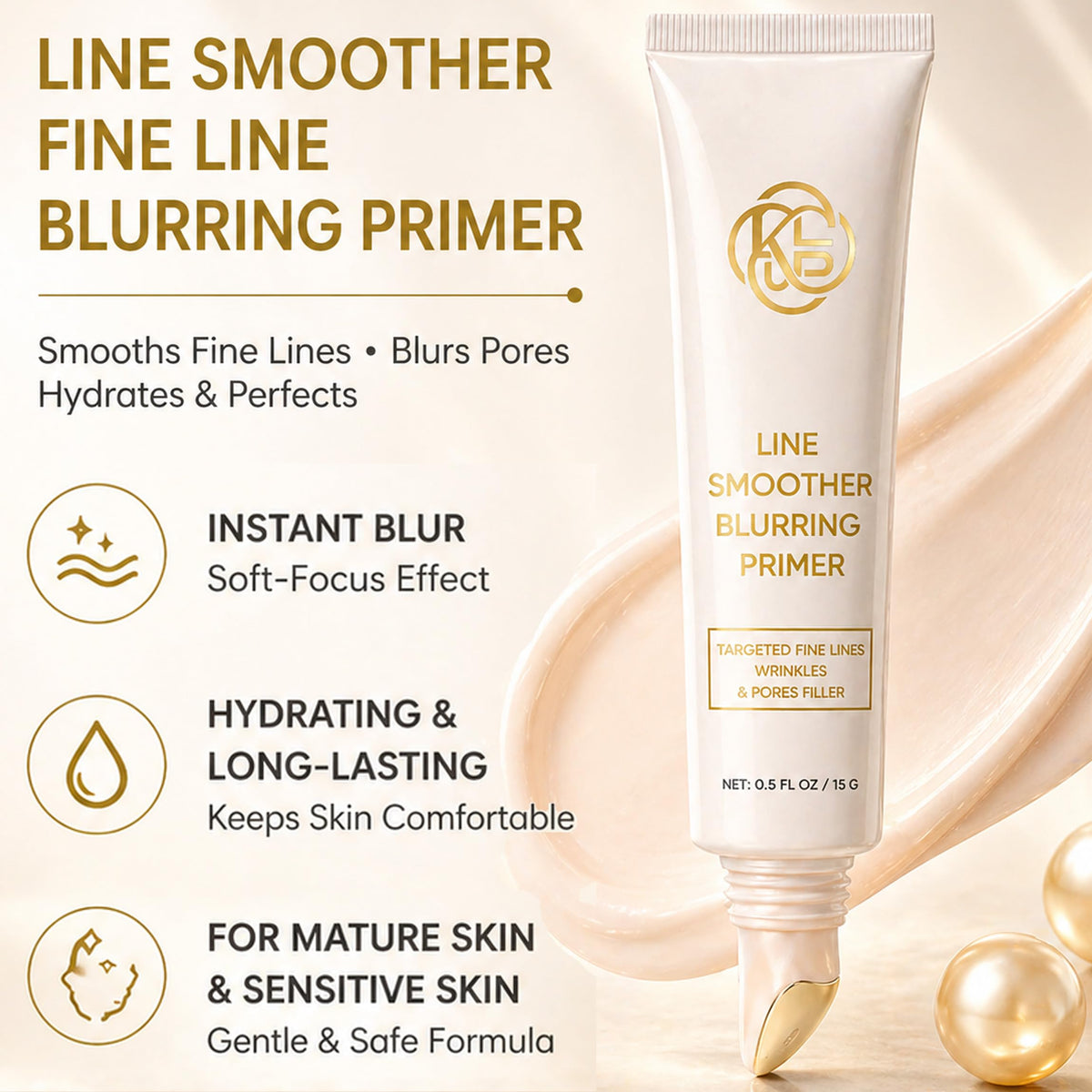 KWEZTY primer application on hand demonstrating blendability and hydration
