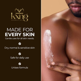KXNG Cosmetics applied to hands demonstrating smooth application and hydration