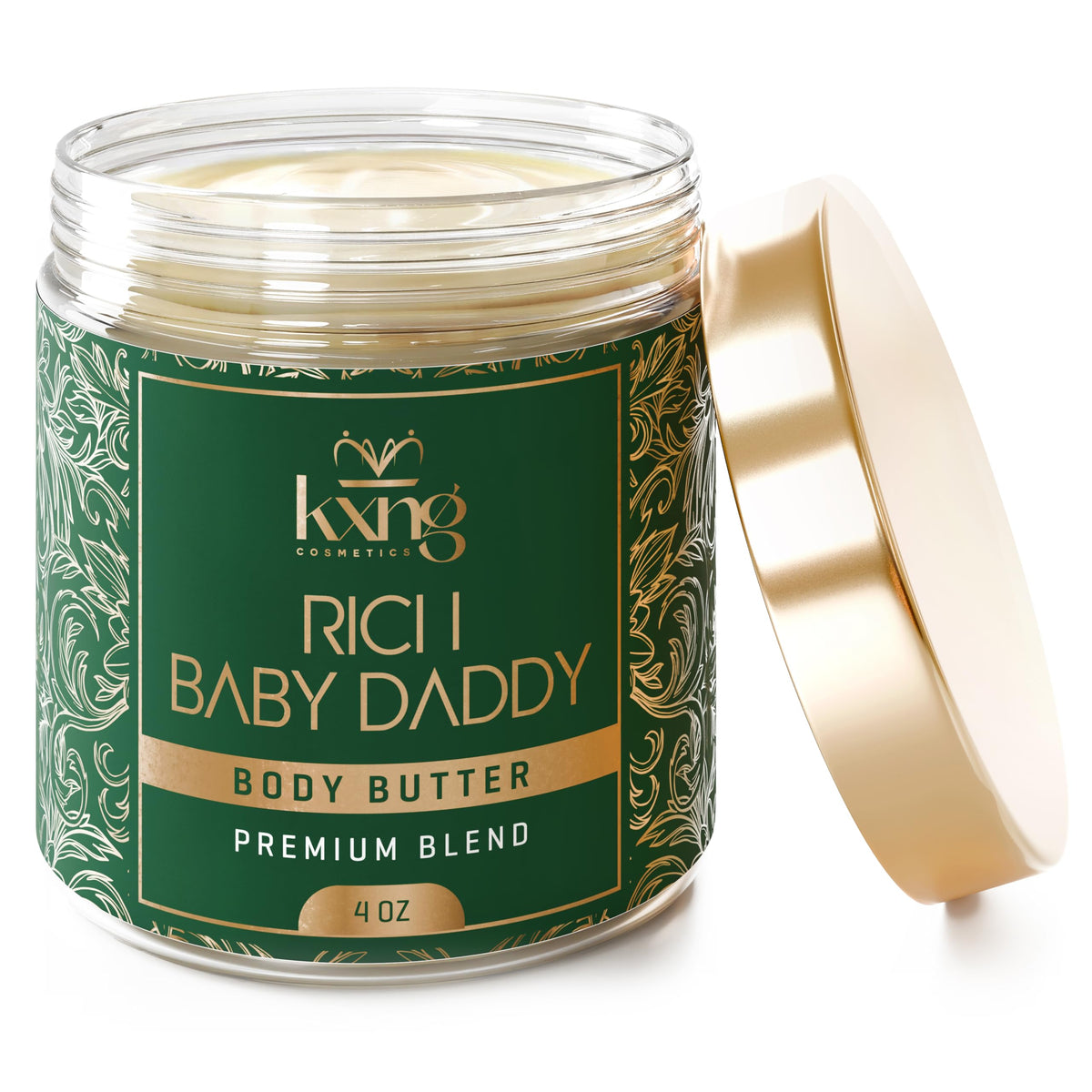 KXNG Cosmetics front jar showing brand and rich moisturizing benefit