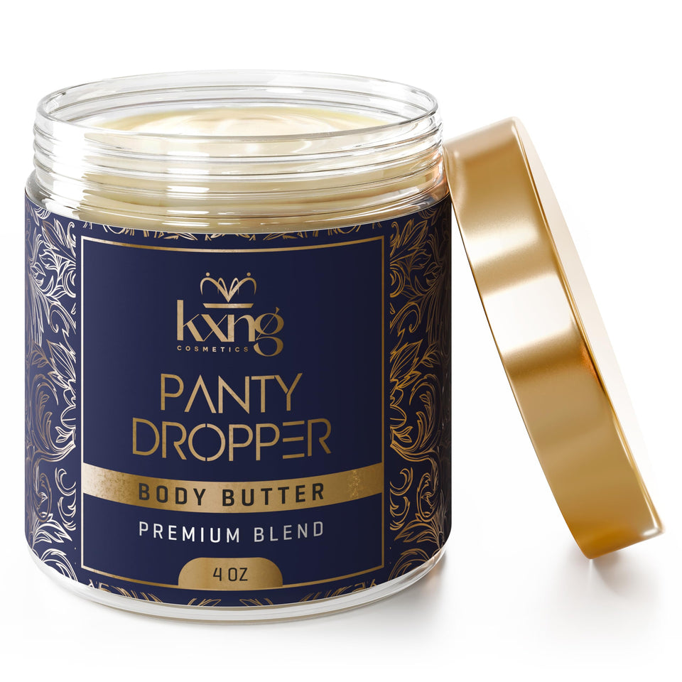 KXNG Cosmetics front packaging 4oz showing jar and branding benefits hydration
