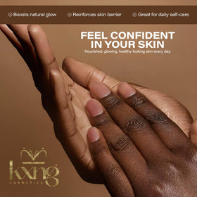 KXNG Cosmetics in bathroom routine setting demonstrating daily use