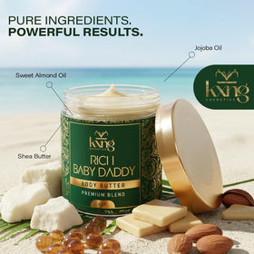 KXNG Cosmetics open jar top view revealing smooth, whipped cream benefit