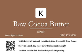 Kyabo cocoa butter close-up texture showing smooth creamy surface for easy melting