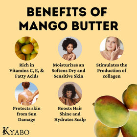 Kyabo close-up texture of raw mango butter showing creamy consistency and spreadability
