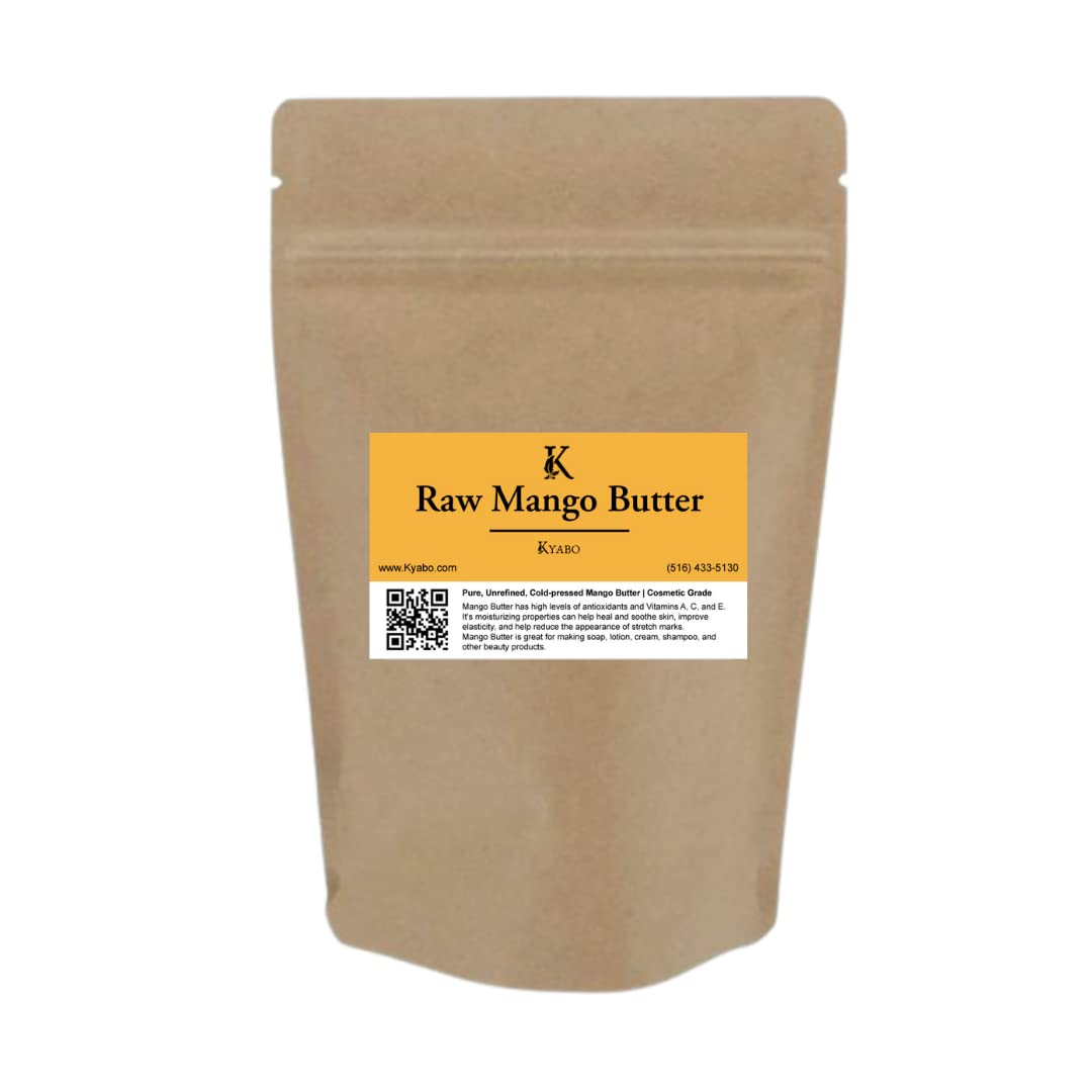 Kyabo mango butter front block showing natural organic packaging and purity benefit