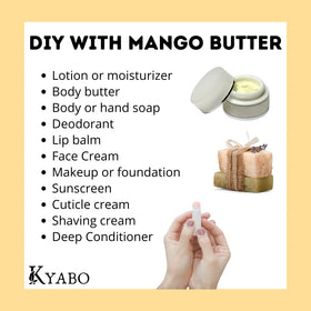 Kyabo whipped mango butter in jar showing smooth whipped finish for skin benefit
