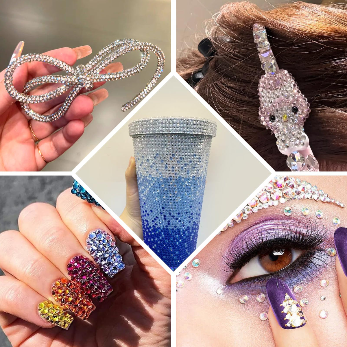 KYAPUB placement tools and three B7000 glue tubes arranged with a decorated shoe demonstrating fast application
