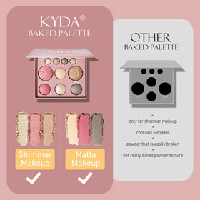 KYDA palette open revealing all 10 full-size neutral and shimmer shades for versatility