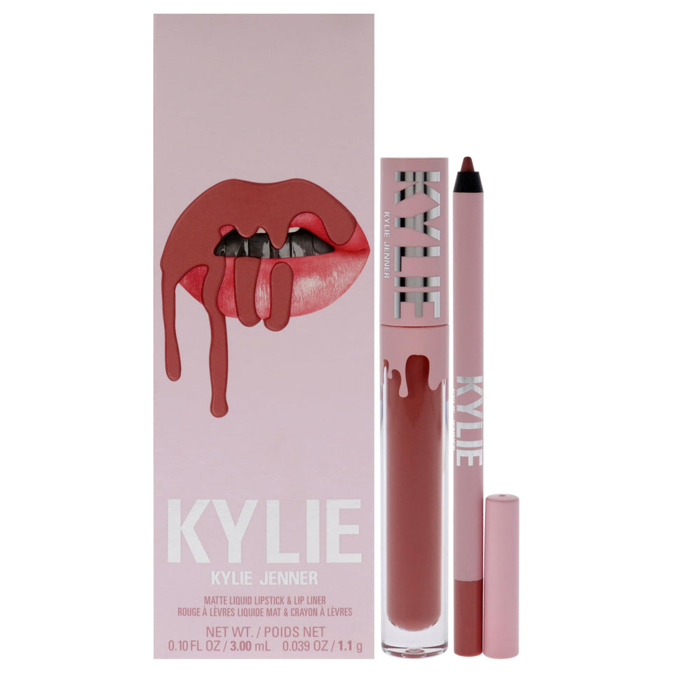 KYLIE front packaging showing the matte lip kit and compact benefits