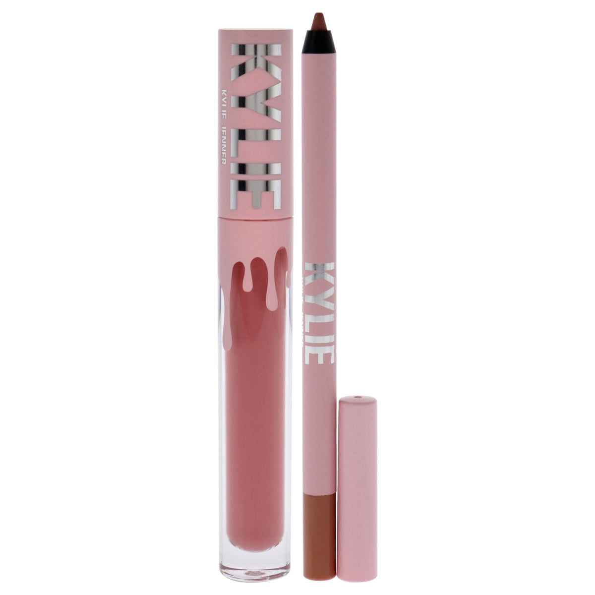 KYLIE texture close-up of matte liquid lipstick illustrating smooth, opaque pigment