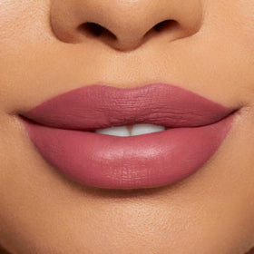 Kylie Cosmetics kit in use on model demonstrating comfortable demi-matte finish