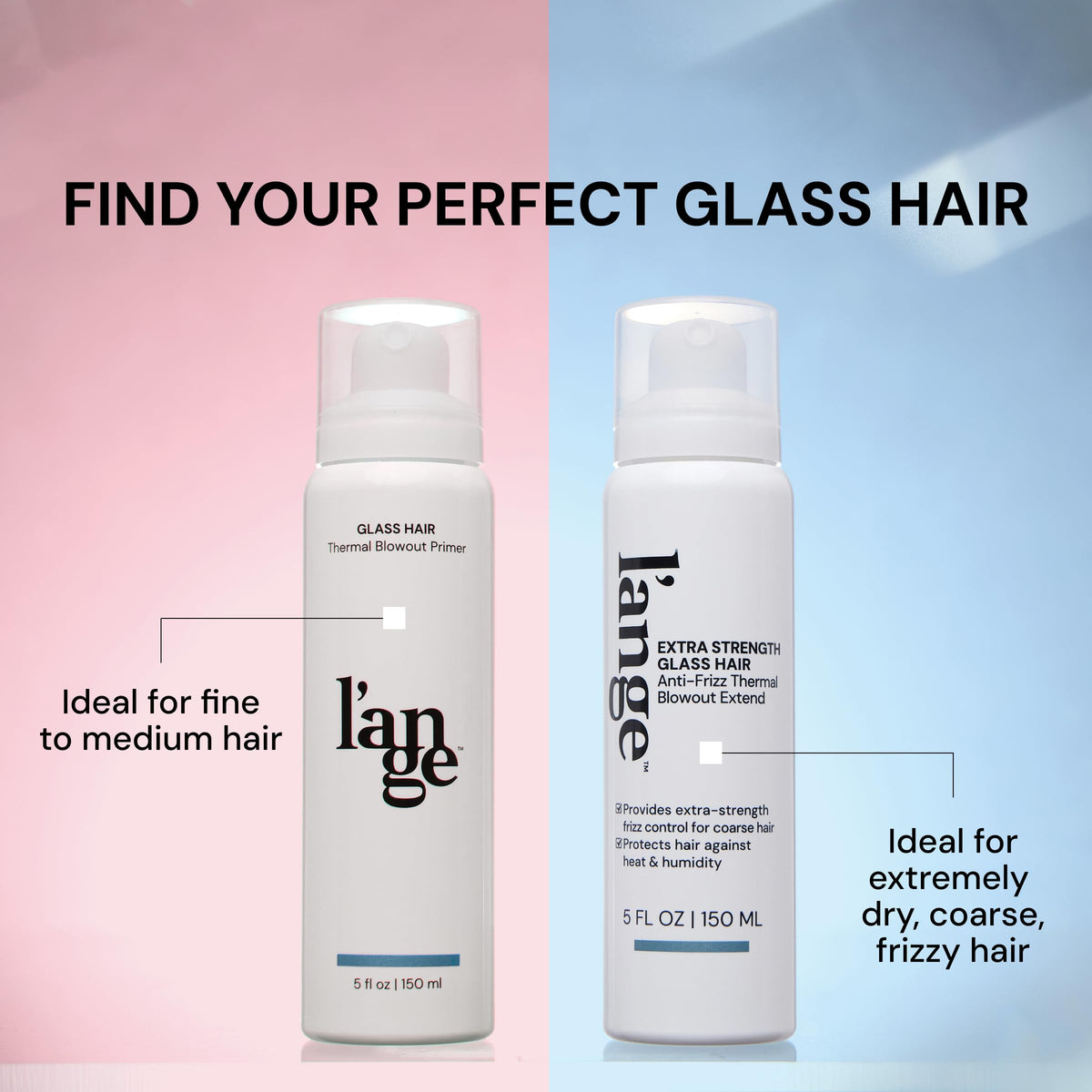 L'ANGE HAIR blowout result with glossy shine showing mirror-like finish