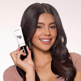 L'ANGE HAIR before and after hair ends illustrating visible smoothing and repair benefit
