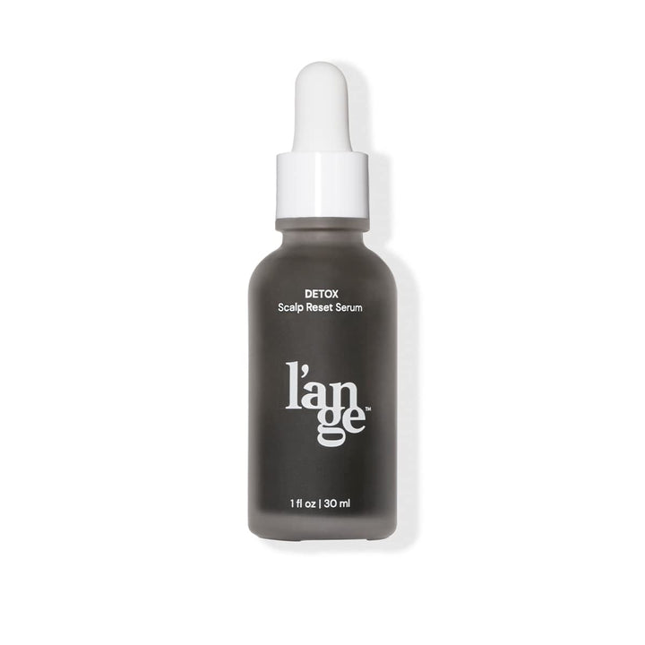 L'ANGE HAIR front packaging showing bottle and clear label, communicates clean formulation