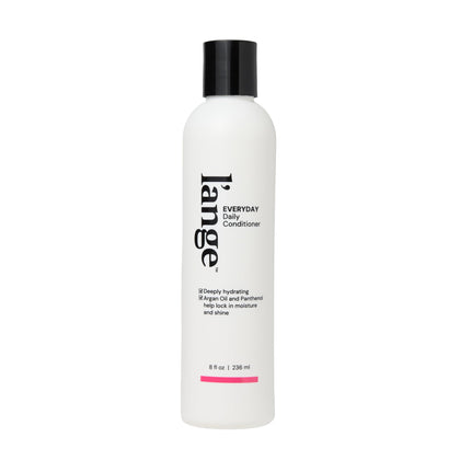 L'ANGE HAIR front packaging showing clean design and daily conditioner benefit