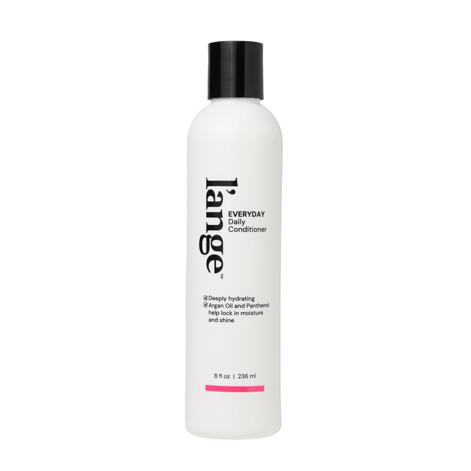 L'ANGE HAIR front packaging showing clean design and daily conditioner benefit