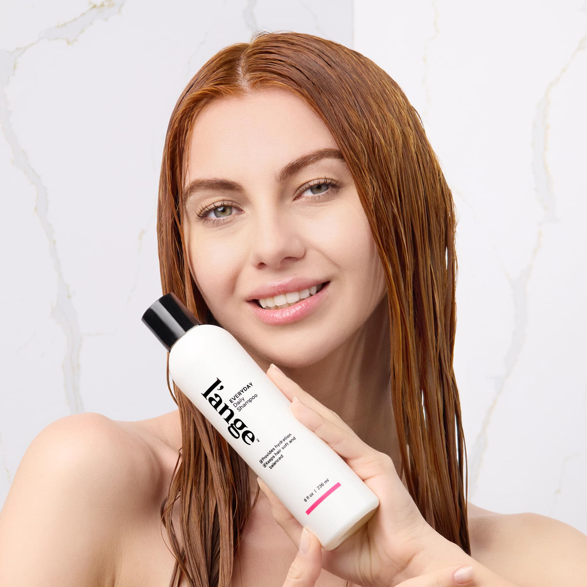 L'ANGE HAIR before and after hair showing improved shine and softness