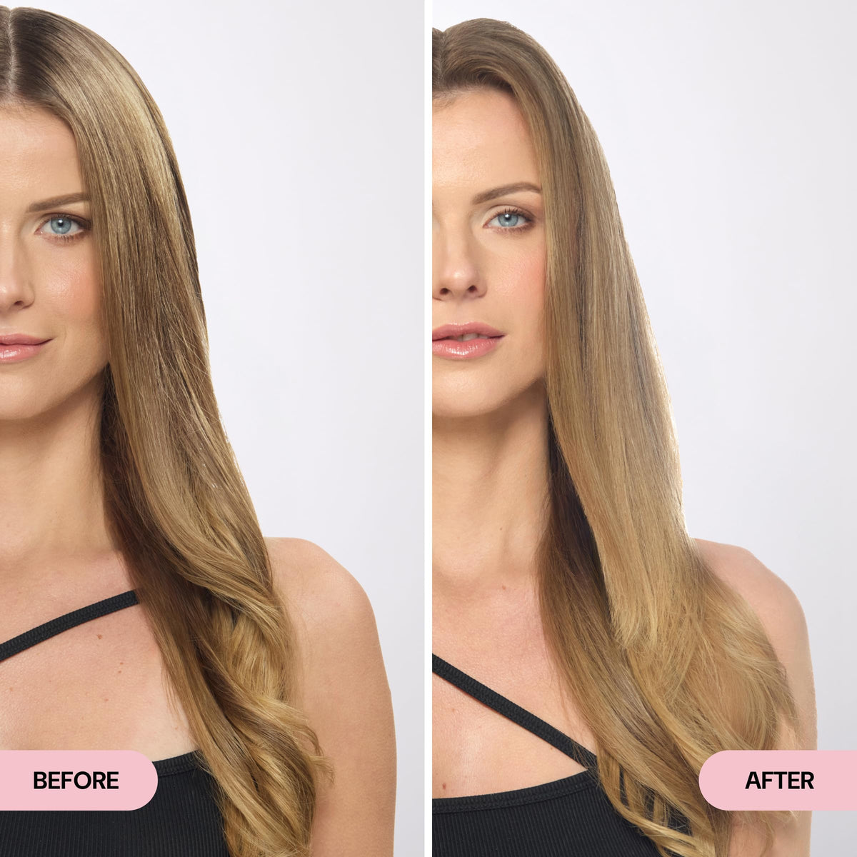 L'ANGE HAIR applying powder to roots for instant lift and freshness