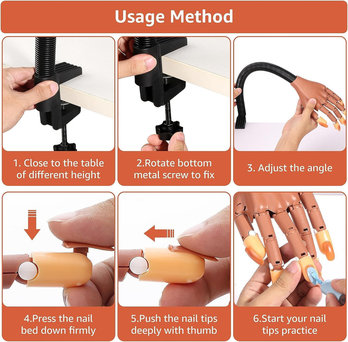 L-Bulice hand in use painting nail showing realistic posing for nail art practice benefit