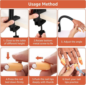 L-Bulice hand in use painting nail showing realistic posing for nail art practice benefit