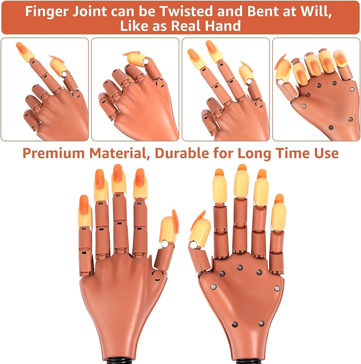 L-Bulice replacement nail tips spread displaying 100 reusable tips for multiple practice sets