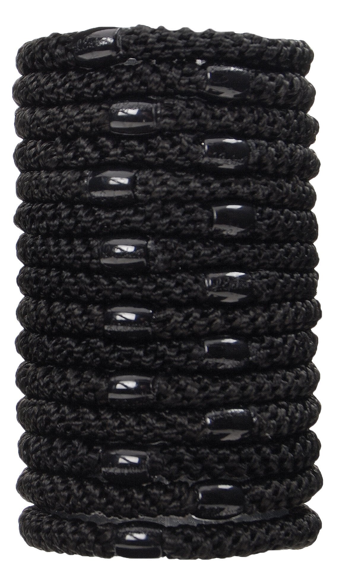 L. Erickson hair tie held in hand to show scale and strong hold benefit